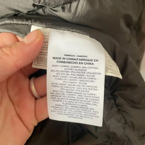 Nike Sportswear Tech Pack Down Fill Hooded Parka Jacket Coat Grey Green Sz Large - Picture 8 of 9